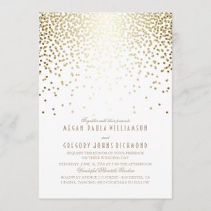 Invitación Boda elegante estilo Art Déco de oro vintage