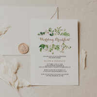 Boda elegante Eucalyptus Leaf Greenery Desayuno