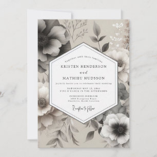 Invitación Boda Elegante Flor de Estaño