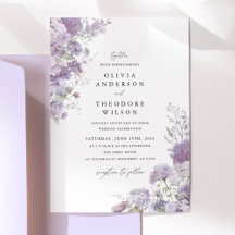Boda elegante floral de lavanda