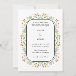 Invitación Boda elegante floral de primavera