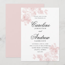 Invitación Boda elegante floral vintage