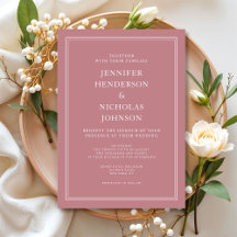 Boda elegante formal rosa polvoriento