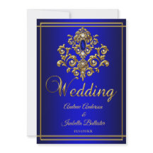 Boda Elegante Joya Azul Real Dorado 2