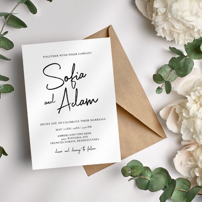 Invitación Boda elegante Minimalista blanca (Subido por el creador)