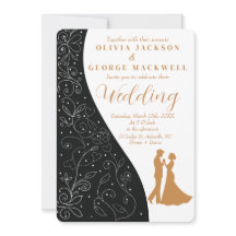 Boda elegante Minimalista blanca y negra