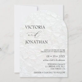 Invitación Boda elegante minimalista en negro y blanco