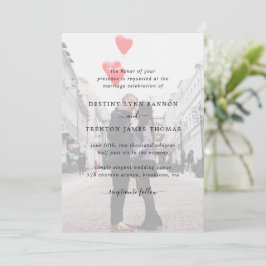 Invitación Boda elegante minimalista fotográfica clásica