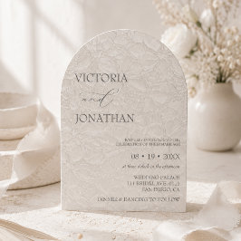 Invitación Boda elegante minimalista neutral