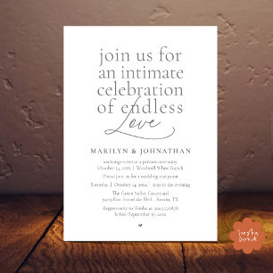 Invitación Boda elegante moderna, amor interminable, recepció