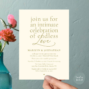 Invitación Boda elegante moderna, amor interminable, recepció