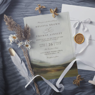 Invitación Boda elegante moderna chic rústica del valle occid