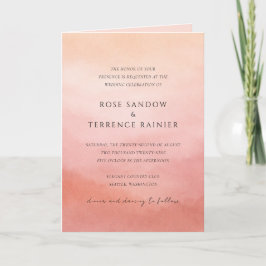Invitación Boda elegante moderna de coral costero chic