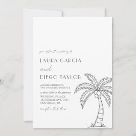 Invitación Boda elegante moderna de palma