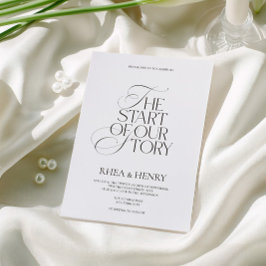 Invitación Boda elegante moderna en negro y blanco
