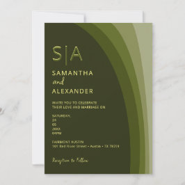 Invitación Boda elegante moderno Boho Sage Green Casual