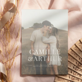 Invitación Boda elegante moderno con fotografía