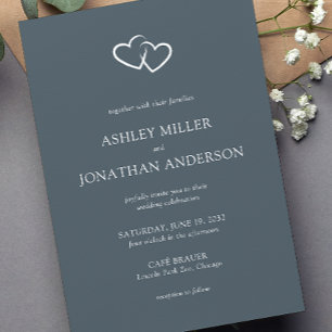 Invitación Boda Elegante Moderno y Simple Elements