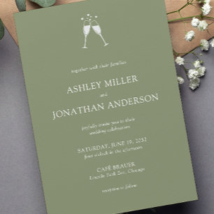 Invitación Boda Elegante Moderno y Simple Elements