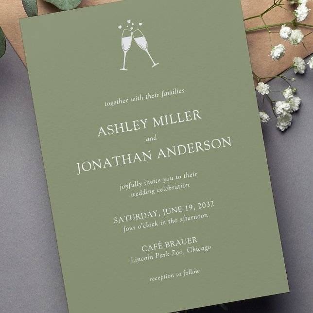 Invitación Boda Elegante Moderno y Simple Elements (Subido por el creador)
