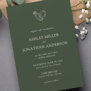 Invitación Boda Elegante Moderno y Simple Elements