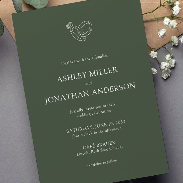 Invitación Boda Elegante Moderno y Simple Elements (Subido por el creador)