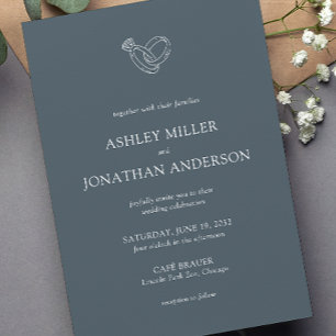 Invitación Boda Elegante Moderno y Simple Elements