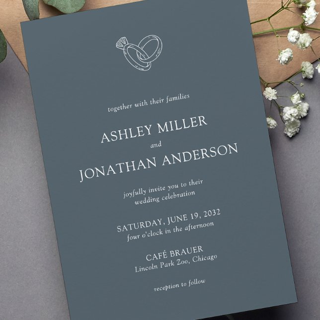 Invitación Boda Elegante Moderno y Simple Elements (Subido por el creador)