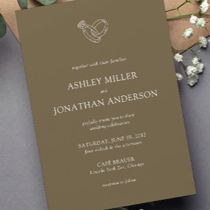 Invitación Boda Elegante Moderno y Simple Elements