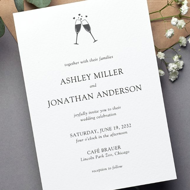 Invitación Boda Elegante Moderno y Simple Elements (Subido por el creador)