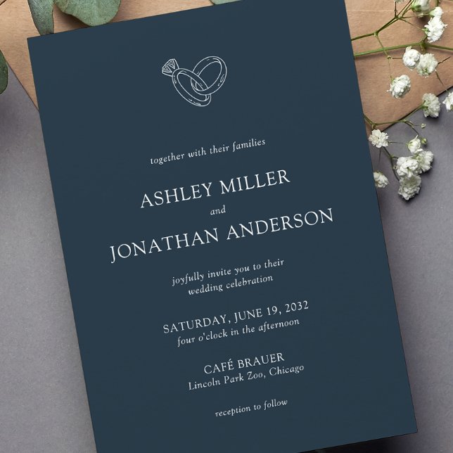 Invitación Boda Elegante Moderno y Simple Elements (Subido por el creador)