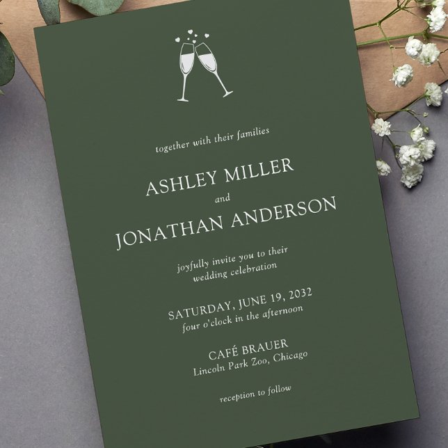 Invitación Boda Elegante Moderno y Simple Elements (Subido por el creador)