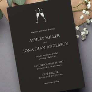 Invitación Boda Elegante Moderno y Simple Elements