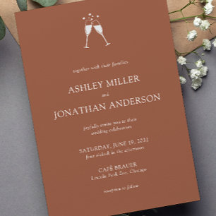 Invitación Boda Elegante Moderno y Simple Elements