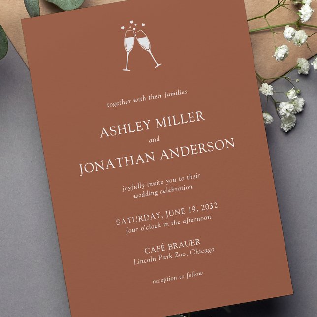 Invitación Boda Elegante Moderno y Simple Elements (Subido por el creador)