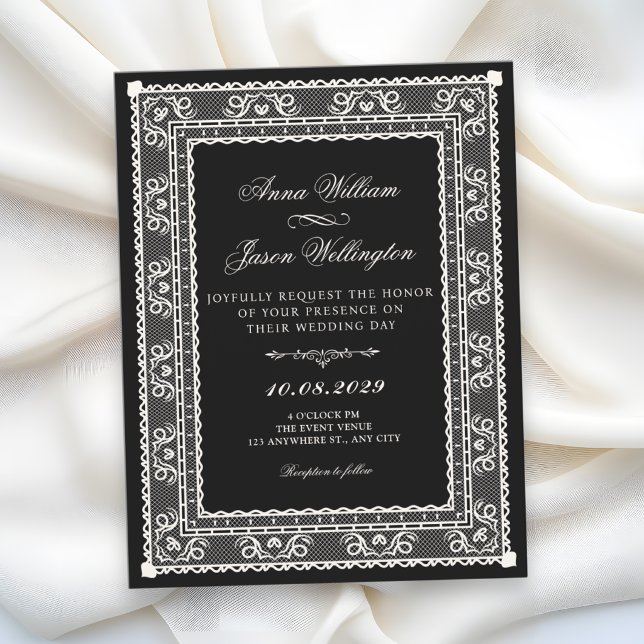 Invitación Boda elegante negra (Subido por el creador)