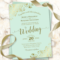Boda elegante Neo Mint Green