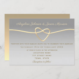 Invitación Boda elegante plateado