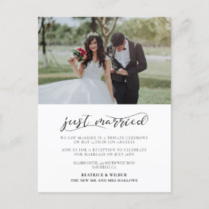 Invitación boda elegante recién casada