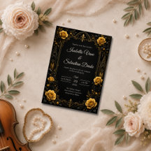 Boda Elegante Rosa Gótica Dorada
