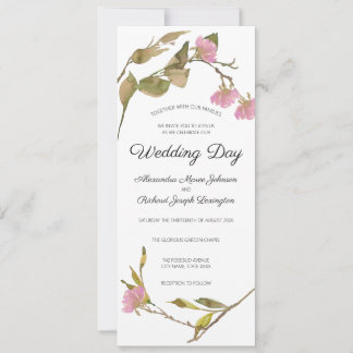 Invitación Boda elegante rústica con flores de acuarela y veg