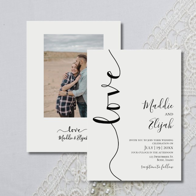 Invitación Boda, Elegante, Simple, Tipografía, Letra, (Subido por el creador)