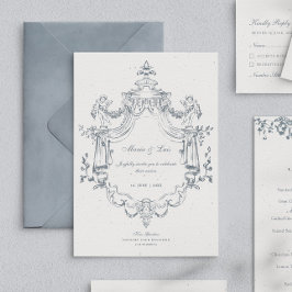 Invitación Boda elegante vintage barroco y victoriano