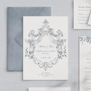 Invitación Boda elegante vintage barroco y victoriano