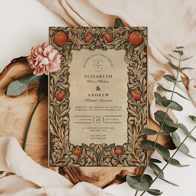 Invitación Boda Elegante Vintage de Granada (Subido por el creador)