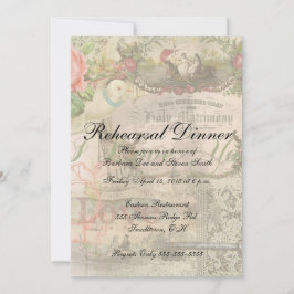 Invitación Boda elegante vintage matrimonio antiguo vintage