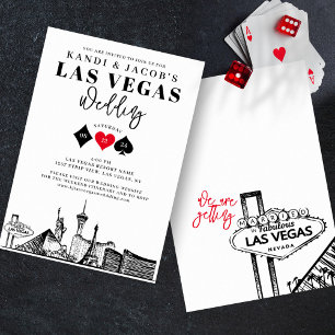 Invitación Boda elegante y divertida en Las Vegas