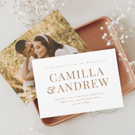 Invitación Boda elegante y moderna simple
