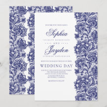 Boda elegante y moderno de canto azul de la marina