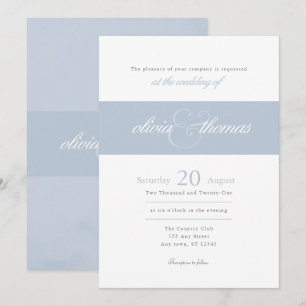 Invitación Boda elegante y moderno de estilo sencillo y rizad